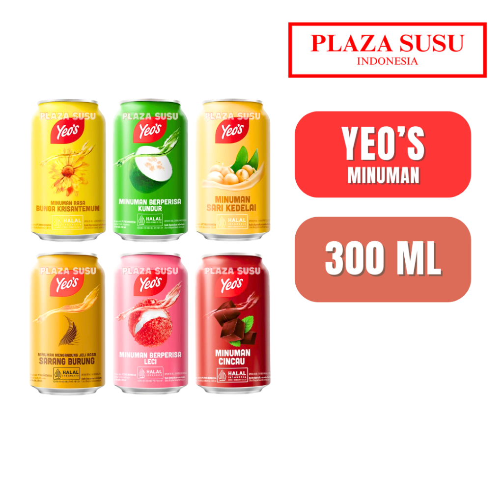 

MINUMAN YEO'S KALENG 300ML YEOS CRYSANTEMUM WINTERMELON KELEDAI LYCHEE CINCAU BIRD'S NEST