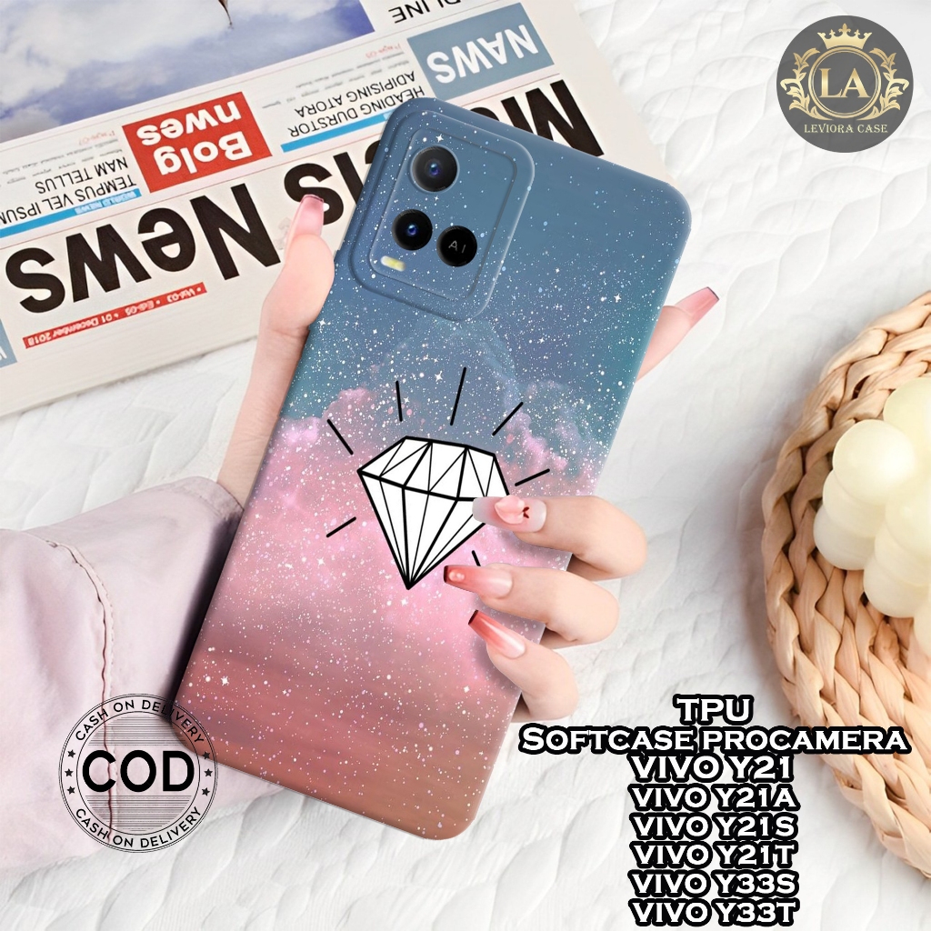 Case VIVO Y21/Y21A/Y21S/Y21T/Y33S/Y33T - Fashion Case Diamond - Softcase VIVO Y21/Y21A/Y21S/Y21T/Y33