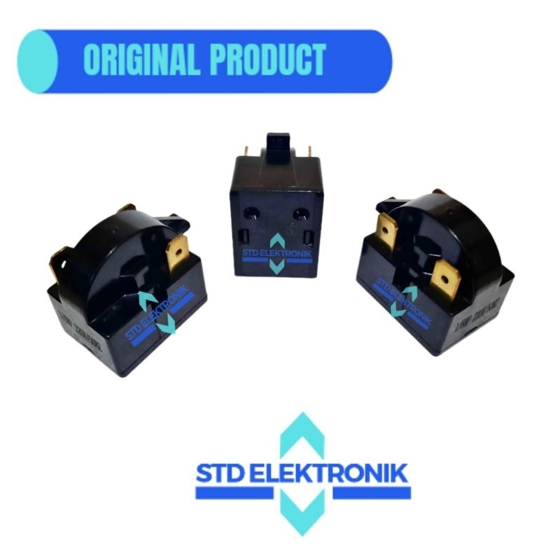 PTC Relay 3 pin 1 pin kanan - Riley 3 kaki dengan 1 kaki di kanan untuk kulkas, showcase, freezer dl