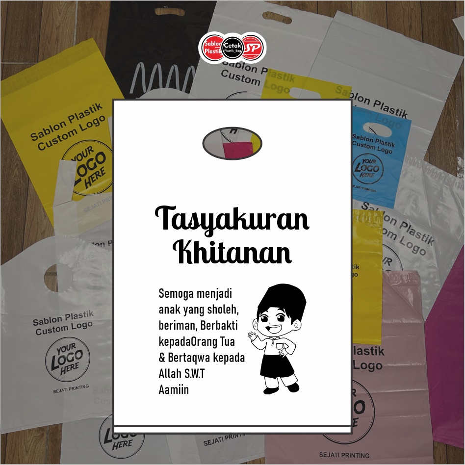 

Isi 5pcs Plastik Motif Sunatan Plastik Hidangan Plastik Khitanan Plastik Sunat