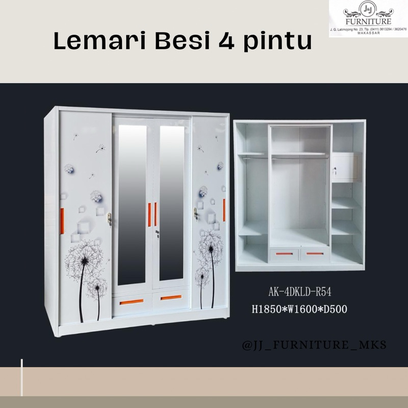 PROMO LEMARI BESI 4 pintu Murah makassar