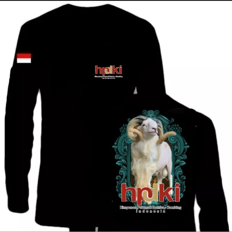 KAOS TANGAN PANJANG HPDKI INDONESIA LOGO HIJAU DOMBA KAMBING
