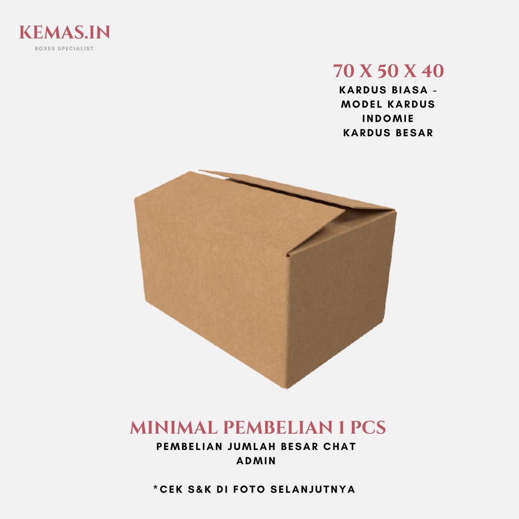 

Kardus Besar Packing 7x5x4 Box Kardus Polos Baru Besar Kuat Packaging dahan Terrah