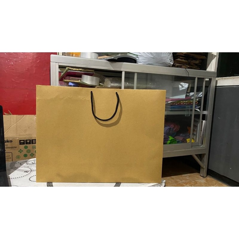 

Paper bag coklat P4 L1 T3 isi 12 pcs papeag polos goodie bag tas kes shopg bag