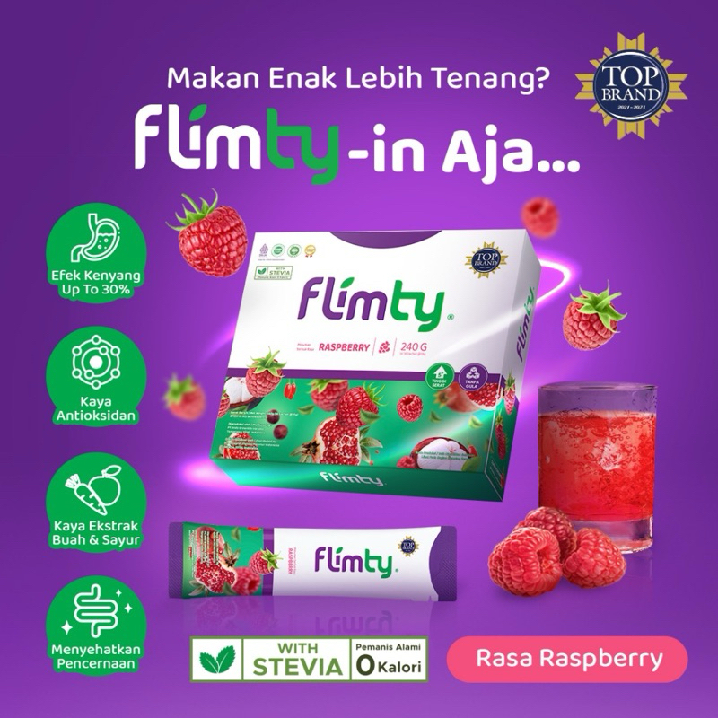 

BIG SALE! 1 BOX 16 Sachet FLIMTY FIBER Minuman Fiber Blackcurrant Raspberry Mango Diet Detox HALAL