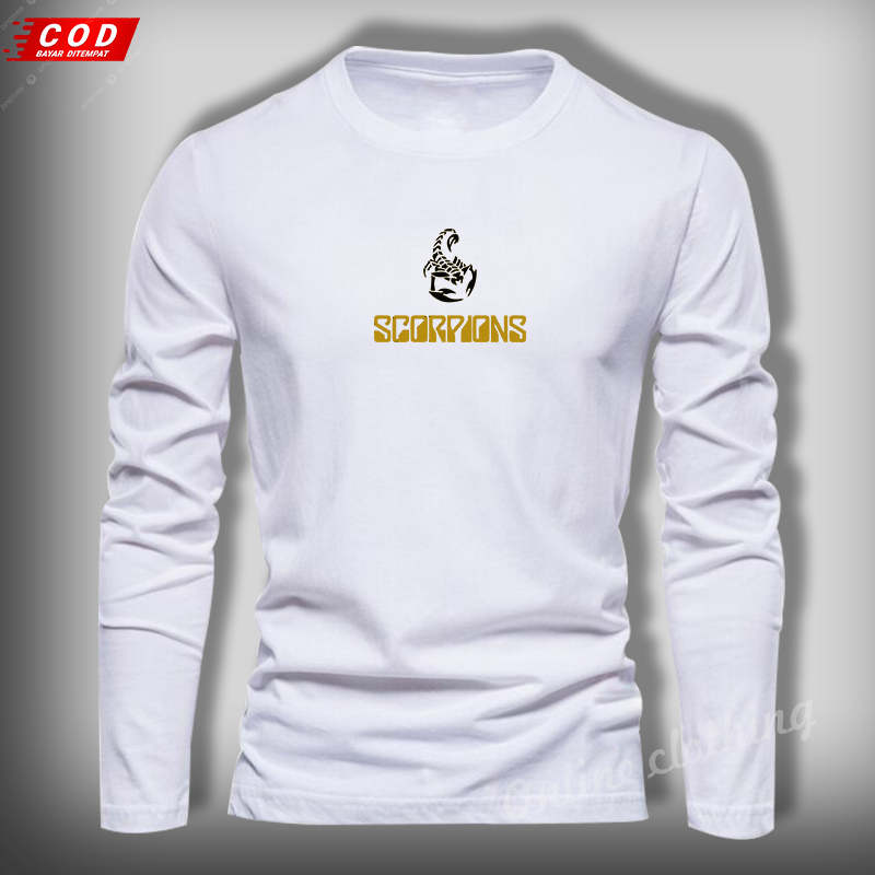 Baju Kaos Scorpion Lengan Panjang Pria Dewasa - Baju Casual Daily Outfit