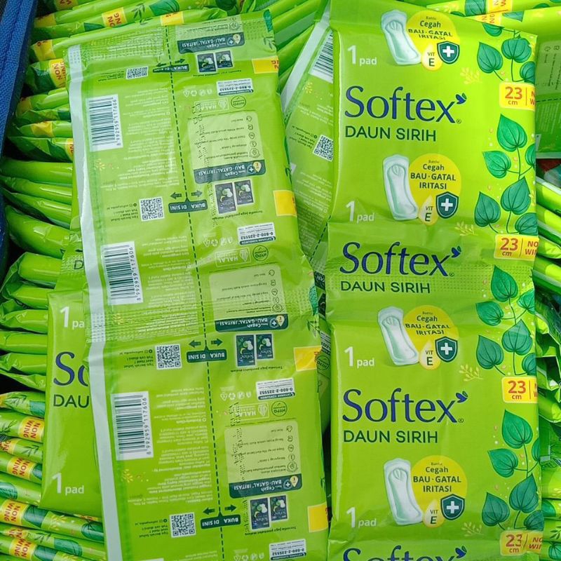 Softex daun sirih 23cm non wings renceng