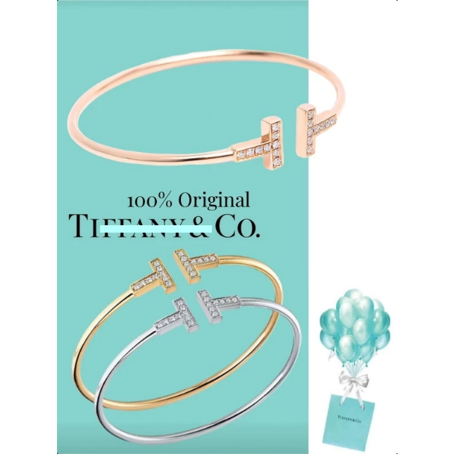 【Emas asli 18K/ original】 Gelang wanita emas 18k/gelang tīffāny and co