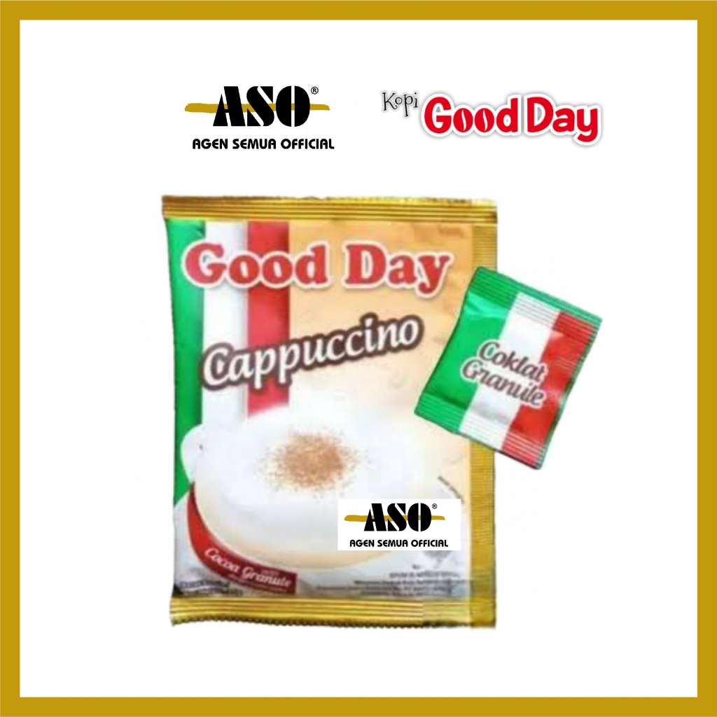 

KOPI GOOD DAY CAPPUCINO 25gr + bubuk coklat PROMO !!