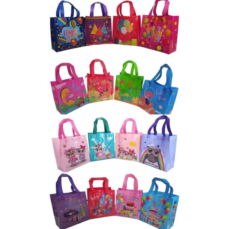 

Goodie bag karakter Anak Lusinan isi 12 22x23x11 Tas kado Tas si Tas hampers Tas ultah jerapa mix