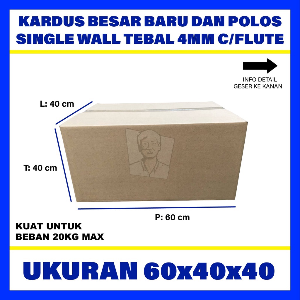 

Kardus Box Karton Packing Polos Uk 6x4x4