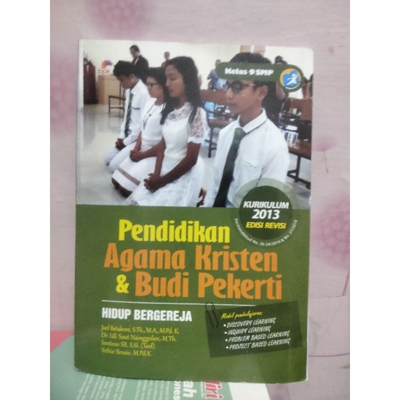 buku agama kristen kelas 9 IX 3 smp bpk gunung mulia