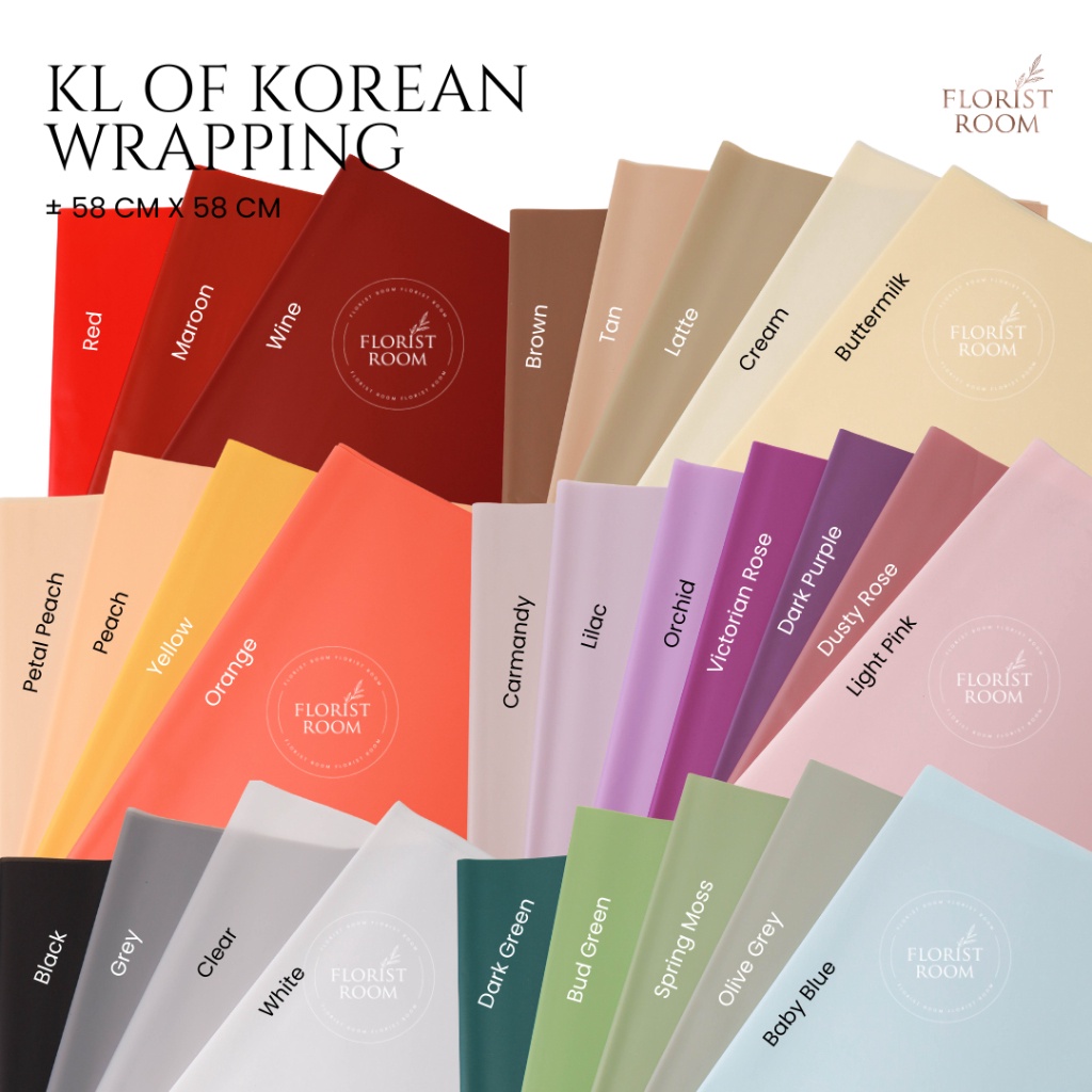 

2 Lembar KL Korean Wrapg Cellophane barang Flst