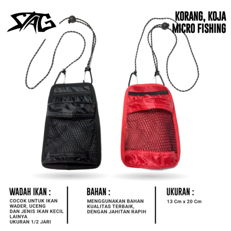 TAS IKAN KECIL - TAS WADER PREMIUM - TAS UCENG - KORANG WADER - KEMPIS WADER - KOJA IKAN KECIL