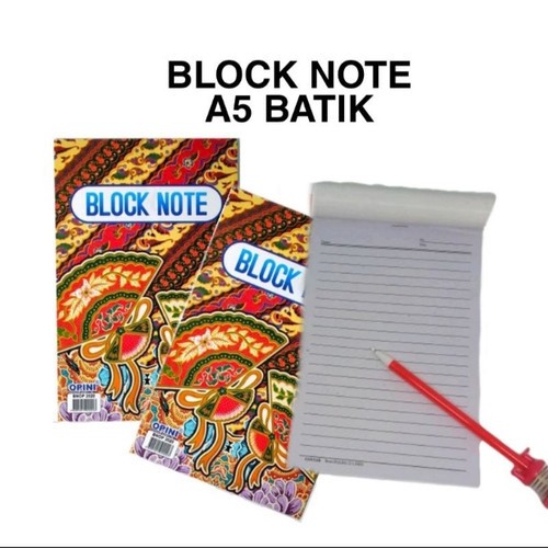 

BLOCK NOTE A5 BATIK BONNEX / BLOCKNOTE