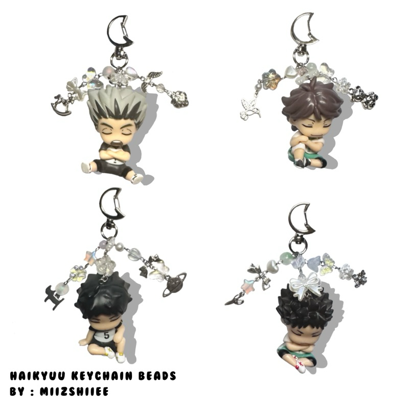 Haikyuu Keychain Beads | Haikyuu Keycharm | Gantungan Kunci Manik | Gantungan Kunci Haikyuu | Haikyu