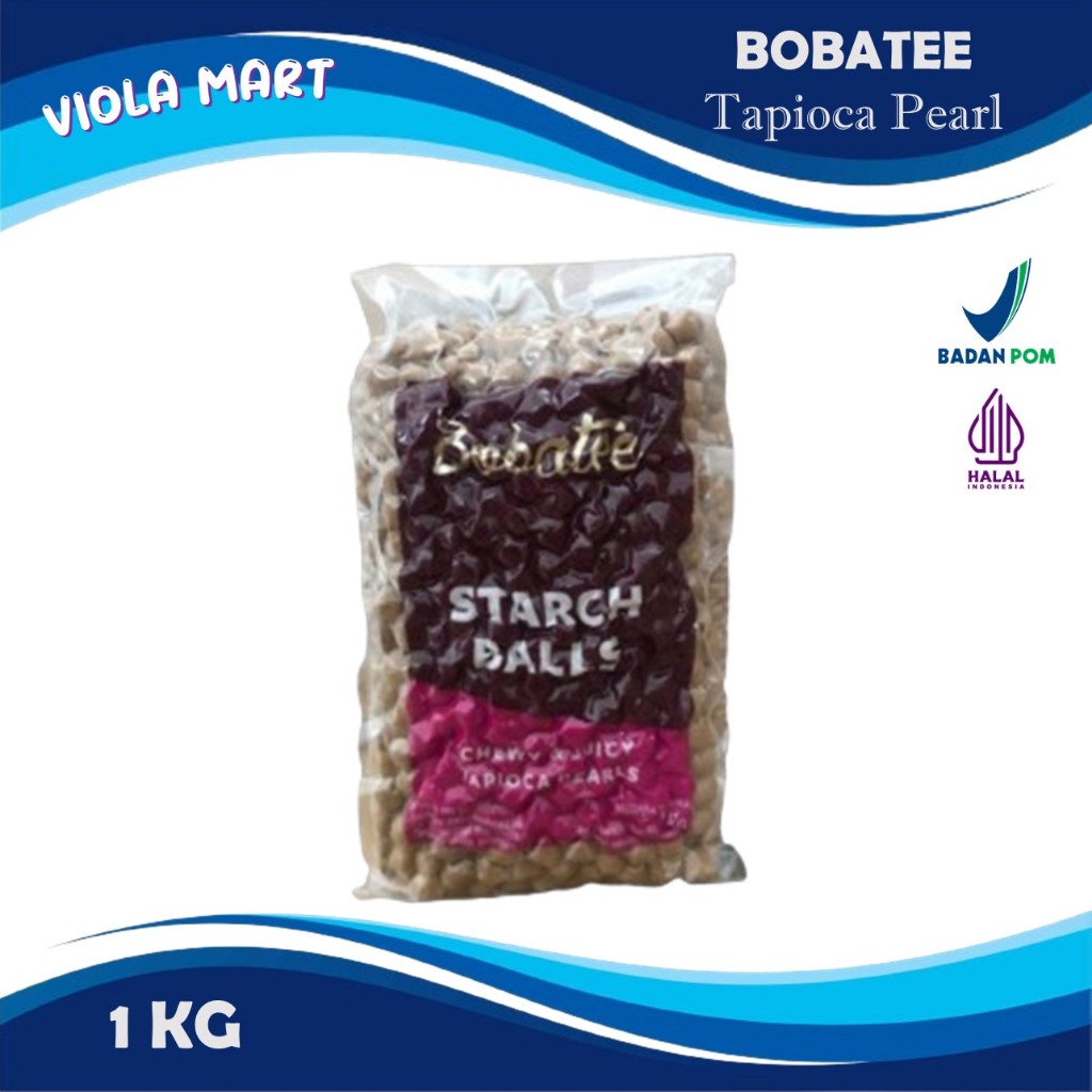 

BOBATEE Tapioca Pearl Kemasan 1kg - Topping Minuman Boba Kekinian