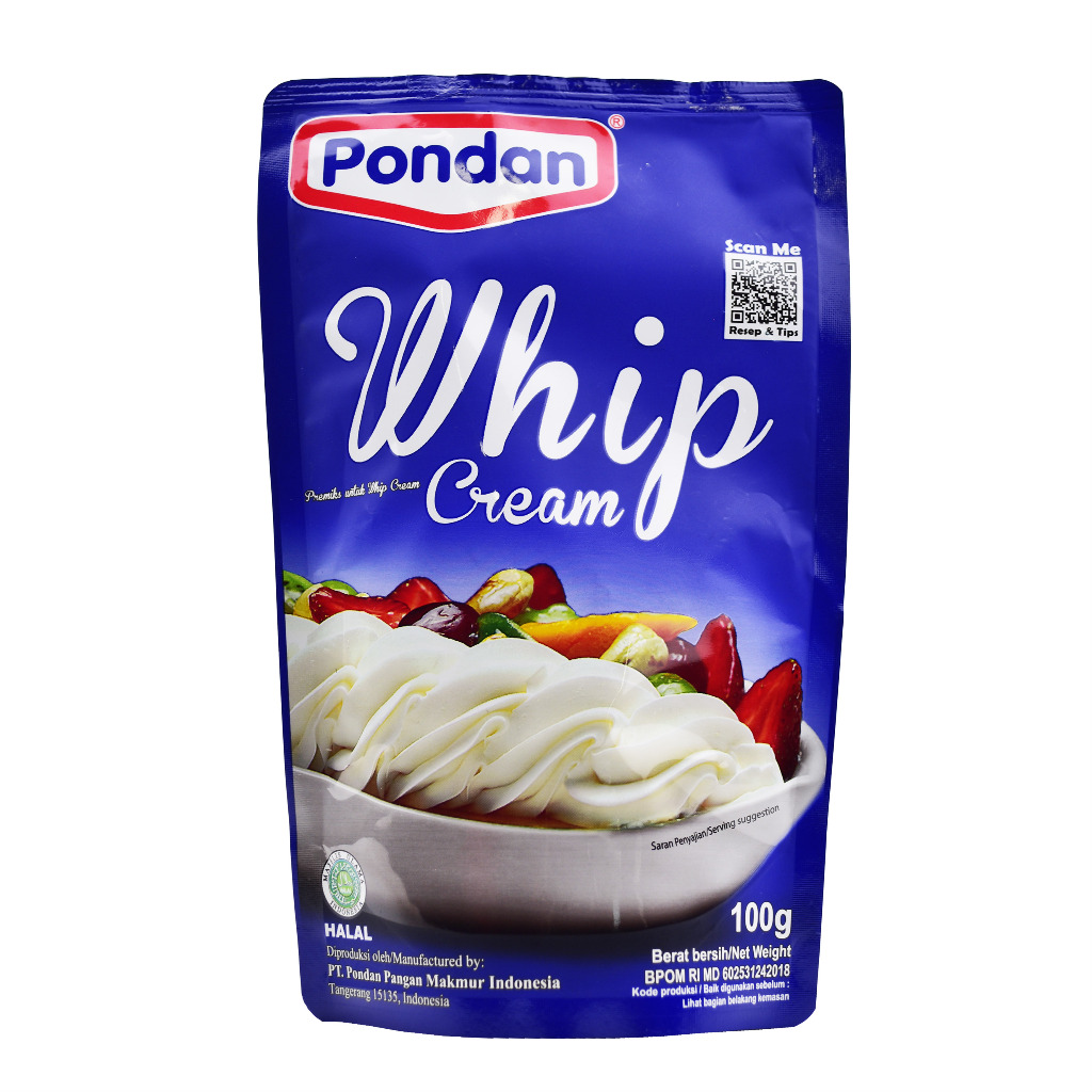 

Pondan Whip Cream 100 gram Whipe Cream Bubuk Kemasan Pouch