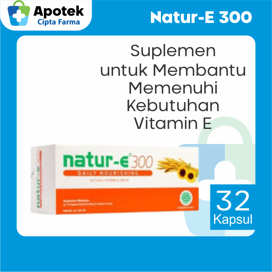 Natur E Daily Nourishing 300 IU Nature E Vitamin E untuk Kulit dan Wajah Vitamin Kulit Suplemen Keca