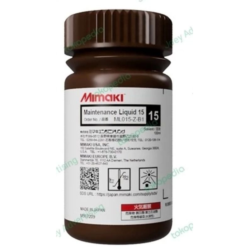 Mimaki Liquide 15 Maintenance UJF 3042-6042 100ML