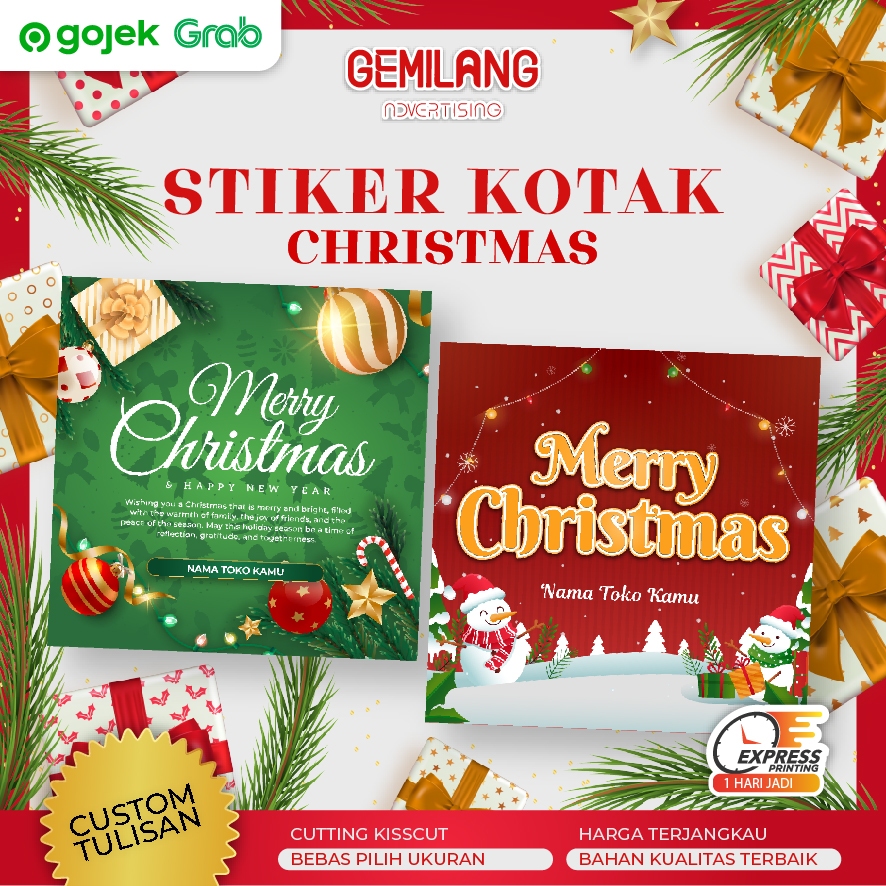 

Sticker Kotak NATAL & Tahun Baru / Chinese New Year Hampers/Stiker Segel Box/Packaging/Toples Makanan/Label Pengiriman