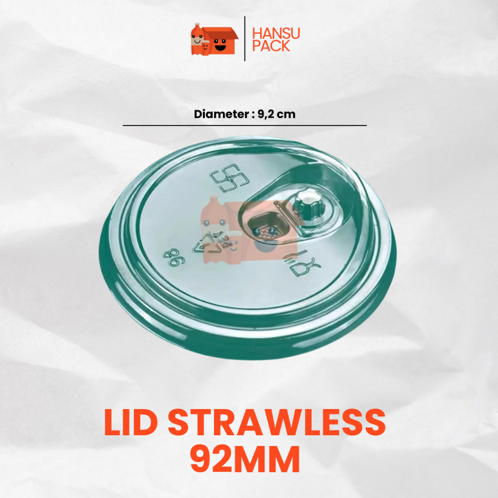 Tutup Gelas Strawless Lid Cup Starindo Sippy Lid PET Tutup Gelas Plastik Tanpa Sedotan (92mm) per Du