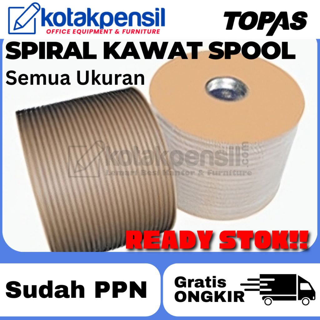 

Ring Spiral Kawat Jilid Spool - Roll Topas No. 4, 5, 6, 7, 8, 9