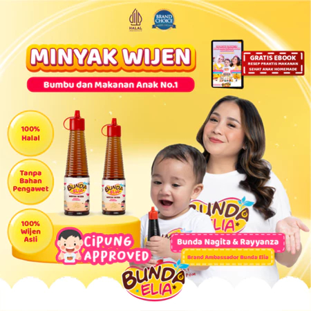 

Bumbu Bunda Elia Minyak Wijen Non MSG / Minyak MPASI / BB Booster MPASI / Lemak MPASI / Minyak Bayi