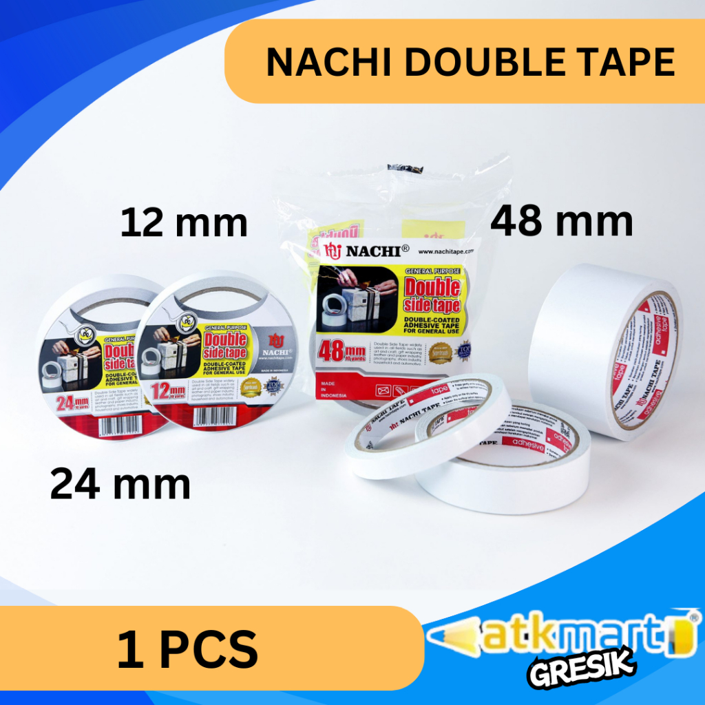 

NACHI DOUBLE TAPE DOBEL TIP 1 ROL UKURAN 12mm 24mm 48mm