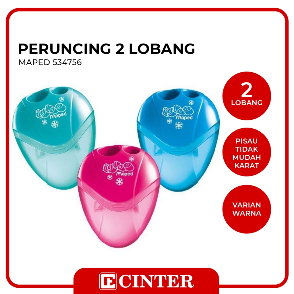 

MAPED - PERUNCING SEKOLAH / PERAUT / RAUTAN / I-GLOO SHARPENER 2 HOLE 534756 DISPLAY