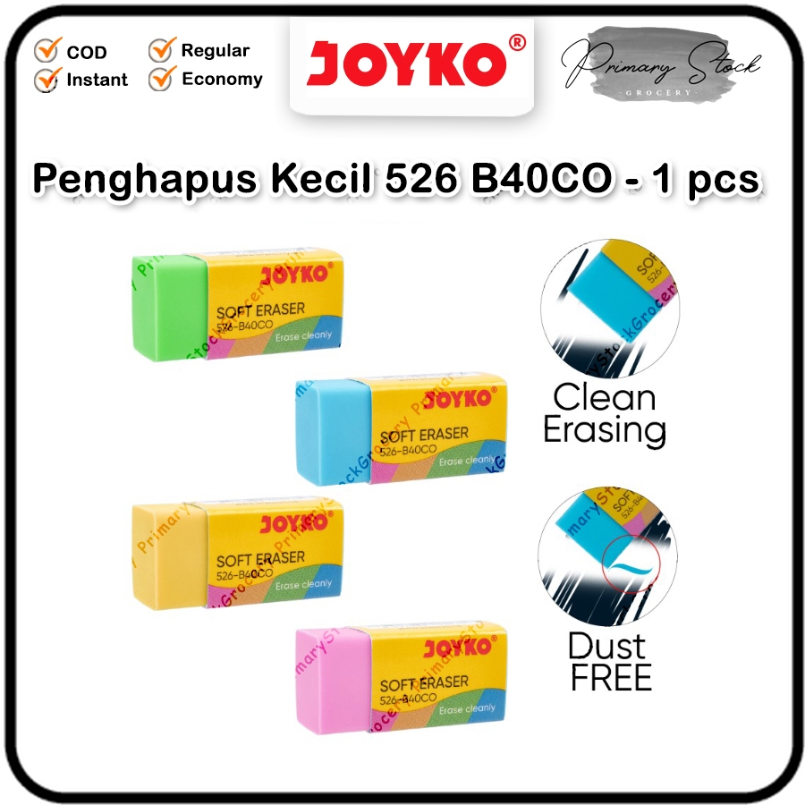 

Penghapus Warna Warni Joyko 526 B40CO Murah Ecer Eceran Unik Fancy Pelangi ATK Stationary