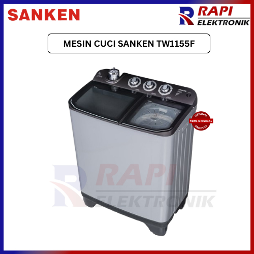 MESIN CUCI SANKEN TW1155F / TW 1155 FBK/FMR