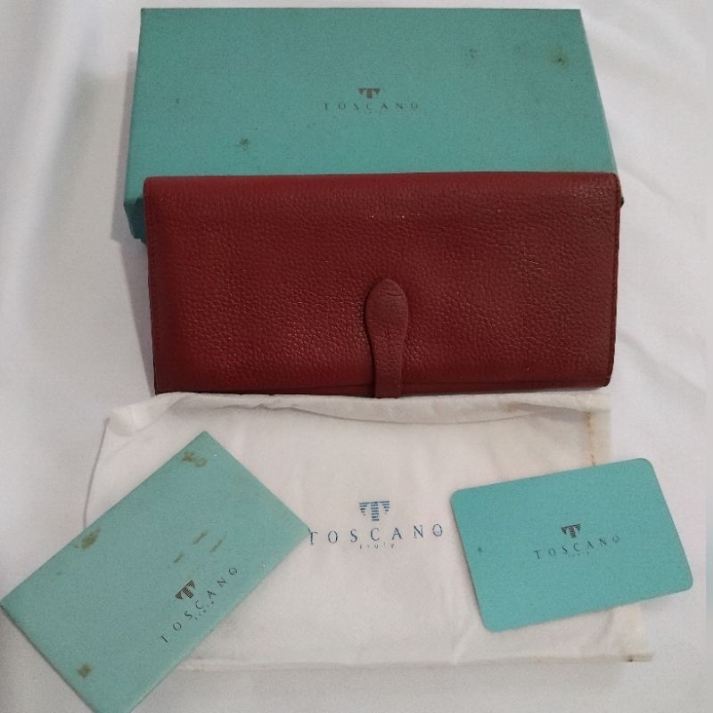 Dompet wanita Toscano marun original - Preloved - dompet bekas