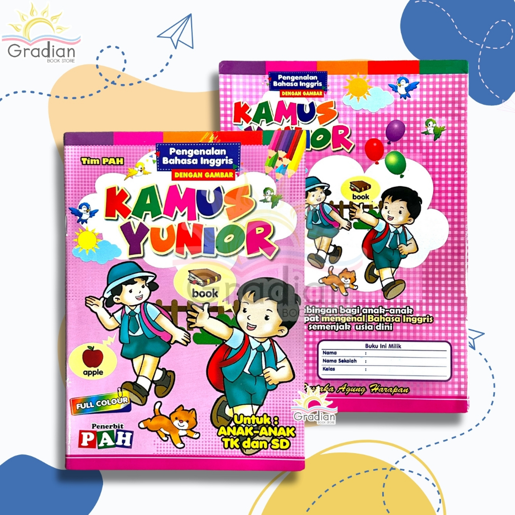 Buku Kamus Yunior Pengenalan Bahasa Inggris dengan Gambar Untuk Anak TK SD - PAH