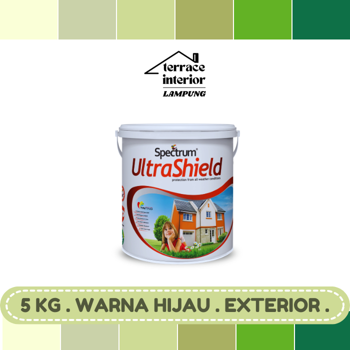 Cat Tembok Spectrum Ultrashield Warna Hijau 5 Kg