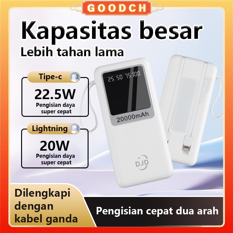 GOODCH Power Bank 20000mAh Fast Charging Powerbank Portable Charger Digital Display for ios Android,