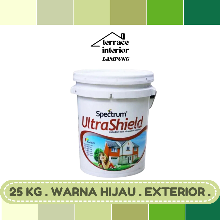 Cat Tembok Spectrum Ultrashield Warna Hijau 25 Kg