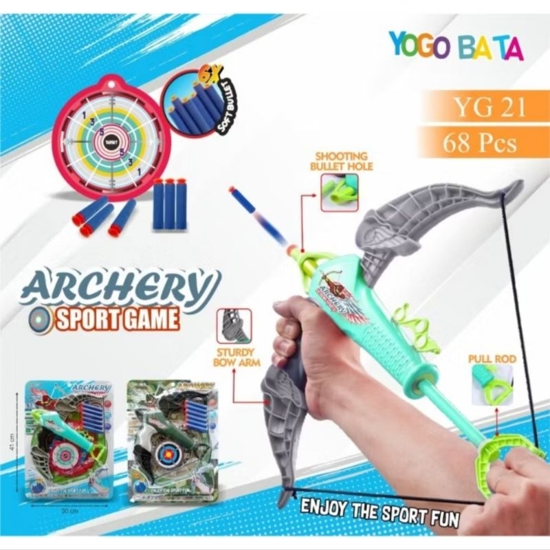 Crossbow Extreme Sport Game Mainan Anak Panah Tembak Target Busur Panah Bola Lengket dan Lembut Fun 