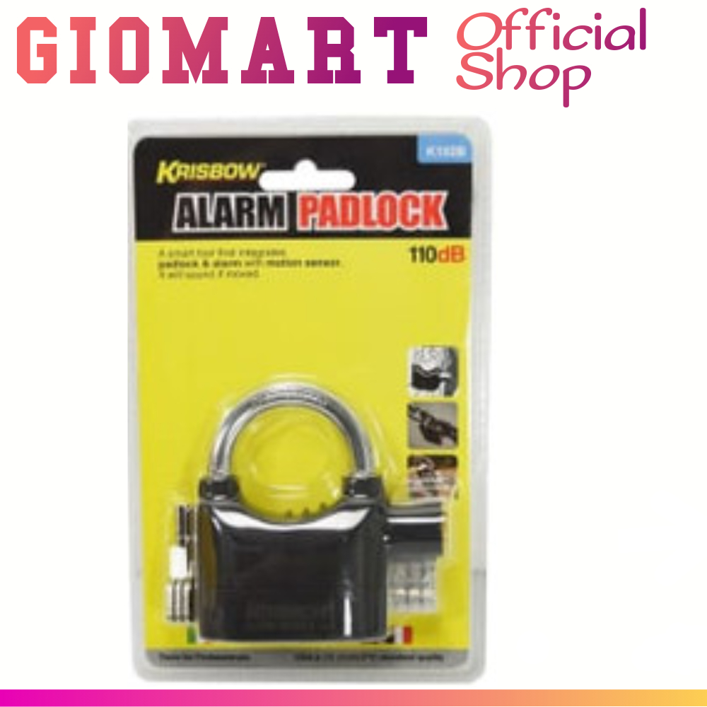 Krisbow Gembok Alarm Anti Maling / Gembok Pagar / Gembok Motor