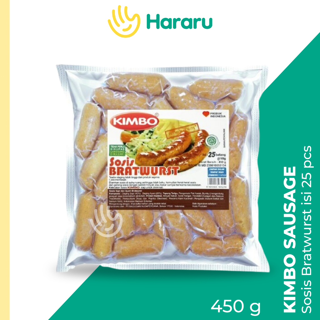

KIMBO Sosis Cocktail Bratwurst Original Sosis Sapi 25 pcs 450 gram