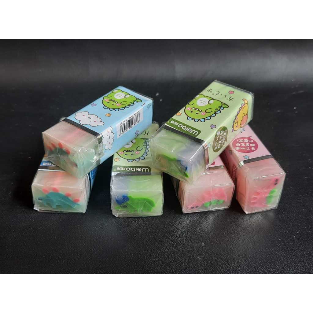 

(Dapet 3 Pcs) Penghapus Eraser Jelly Potong DINOSAURUS WB-3412