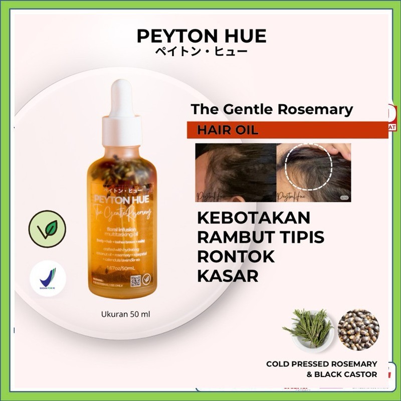 Peyton Hue Hair Oil Rosemary The Gentle Hair Oil and  HAIR OIL GROWTH Serum