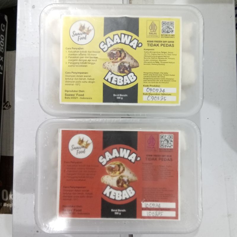 

Kebab daging frozen saawa' isi 5 daging/daging sayur