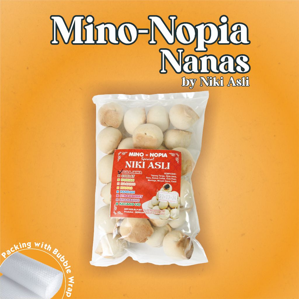 

Snack Mino Nopia Rasa Kombinasi NIKI ASLI asli Banyumas Purwokerto