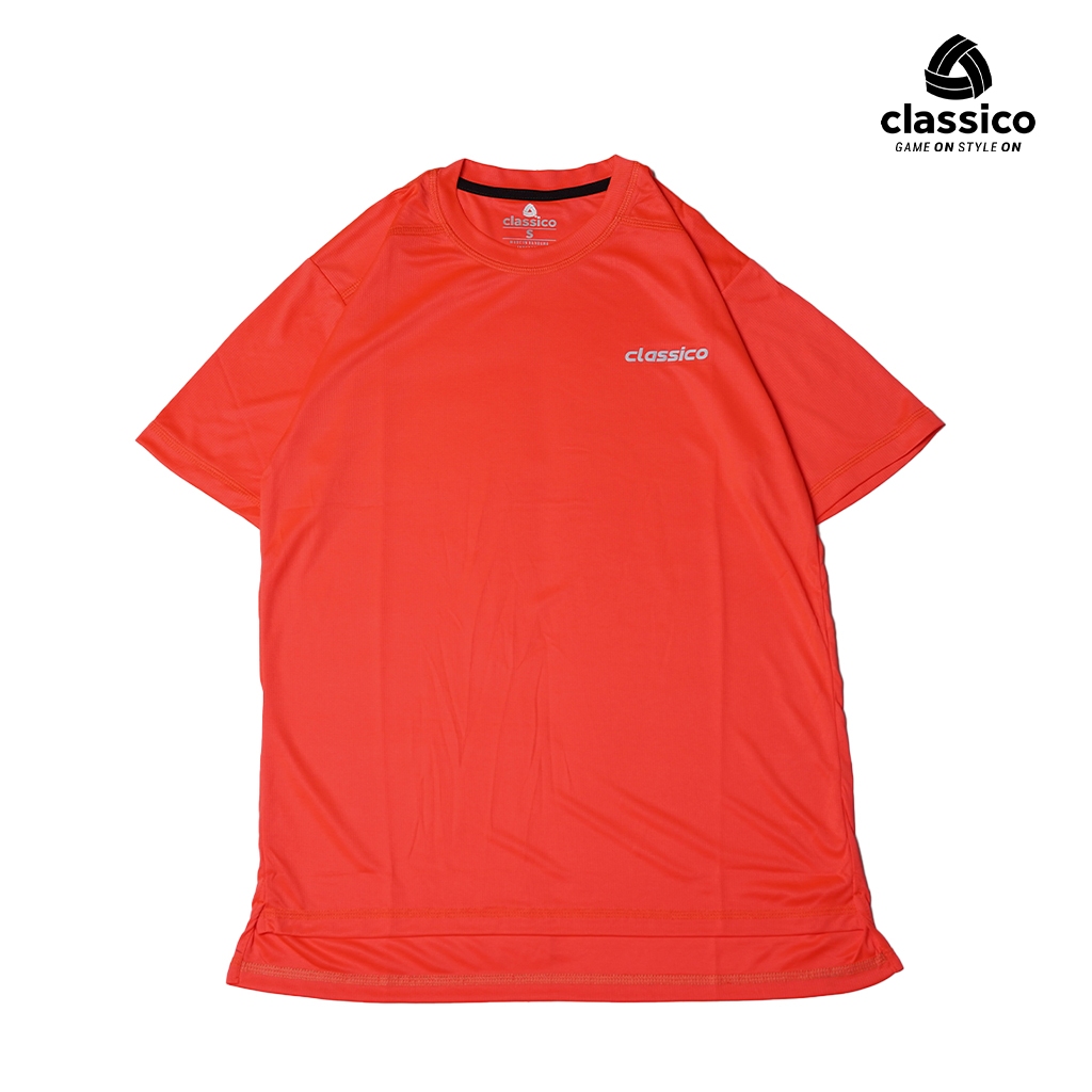 Classiconesia Sportswear Running Jersey Basic Tee Baju Lari Olahraga Basic Running Orange Stabilo Or