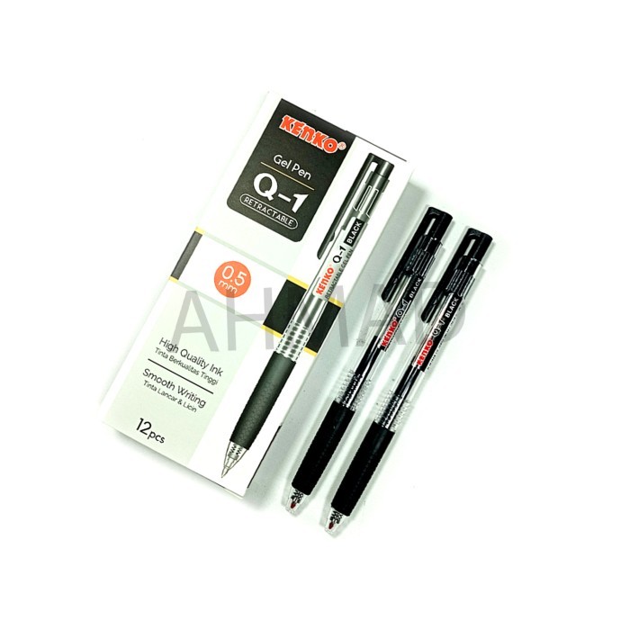 

GEL PEN Q-1 Hitam Retractable KENKO