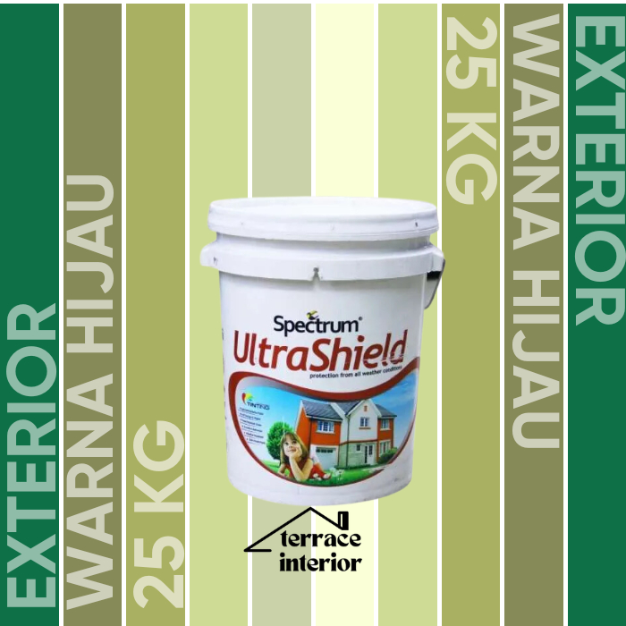 Cat Tembok Spectrum Ultrashield Warna Hijau 25 Kg