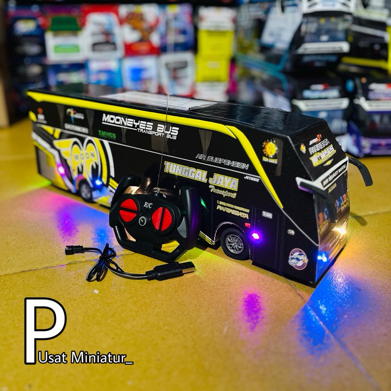 miniatur bus remote, miniatur bus telolet basuri
