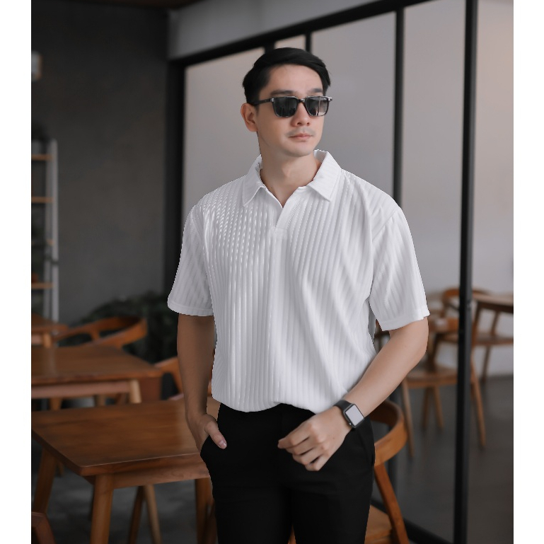 Polo Shirt Pria / Kaos Polo Knit Kerah / Baju Polo Berkerah Motif Pria Premium