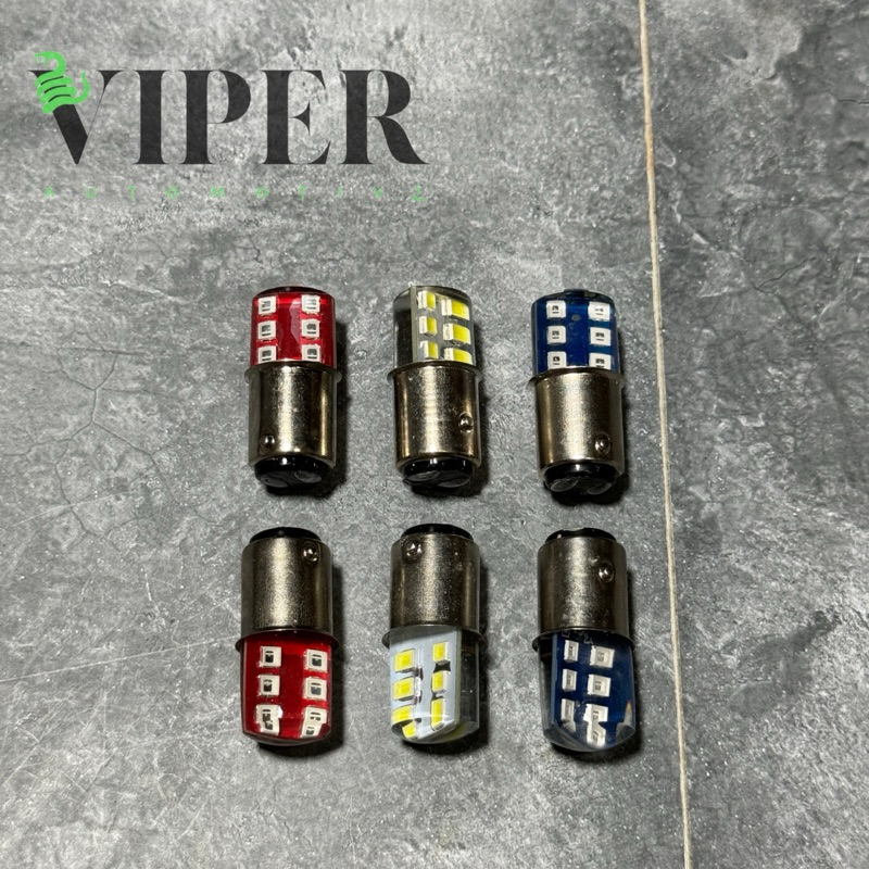 (1 Pcs) Lampu Rem Jelly 12 Titik LED 1157 Senja Kedip Lampu Rem Jelly Strobo 12 Volt Motor dan Mobil